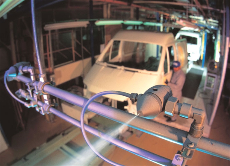 Automotive manufacturing humidification