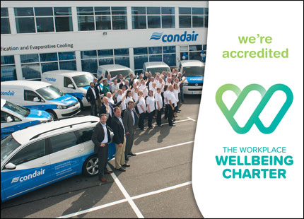 Condair Achieves Workplace Wellbeing Charter Condair Achieves Workplace Wellbeing Charter
