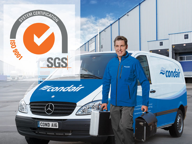 Condair achieves ISO9001 quality accreditation Condair achieves ISO9001 quality accreditation