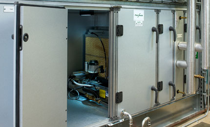 In-duct evaporative humidifier In-duct evaporative humidifier
