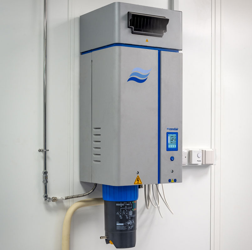 The Condair RS is a popular choice for digital print rooms, as it offers very accurate humidity control and has an innovative scale management system.
