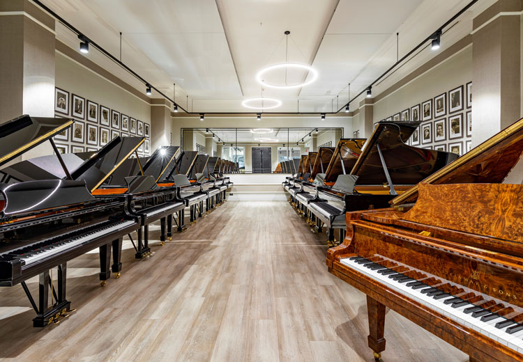 Condair’s resistive steam (RS) humidifiers were specified and then installed in three rooms in Steinway's impressive London showroom